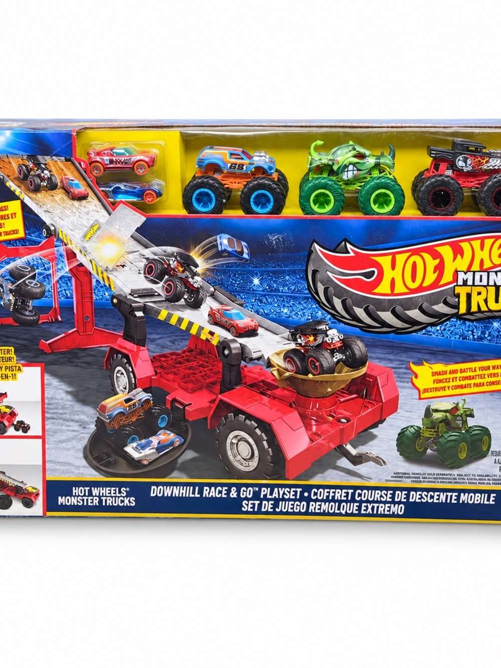 Hot Wheels Monster Trucks Downhill Race Playset - Red